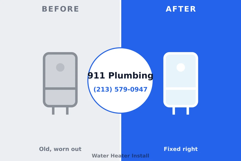 Before and after: plumbing repair Norris, TN